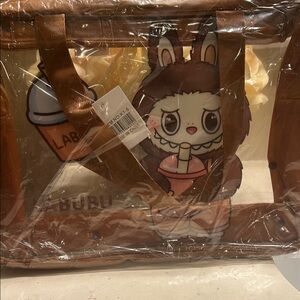 Labubu Brown Makeup Organizer Bag